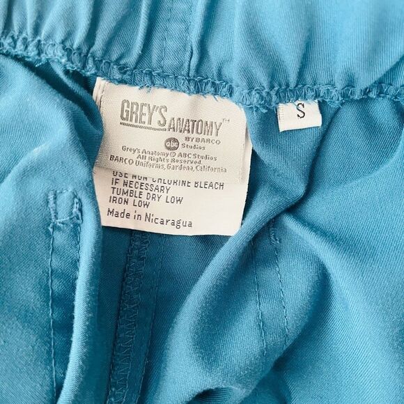 Grey's Anatomy by Barco Riley Women's 5-Pocket Scrub Pants - Small Petite, Teal - Picture 3 of 4